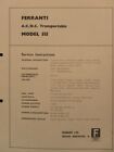 Ferranti Model 515 ACDC Transportable Radiogram Service manual
