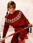 Strickmuster Kinder skandinavischer Stil, Weihnachten, Skispringer/Pullover