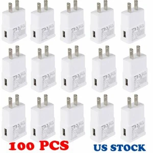 100PCS US Plug Wall Chargers Micro USB Power Adapter AC 2.0A 5V Android Samsung - Picture 1 of 5