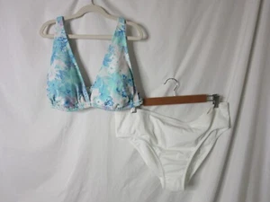 Shade & Shore xhilaration 2 Piece Bikini White Blue Lavender Size XL NWT - Picture 1 of 8