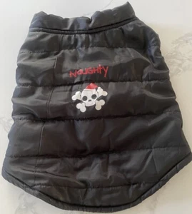 Dog Halloween Puffer Jacket W/Crossbow and Naughty written on it - Picture 1 of 6