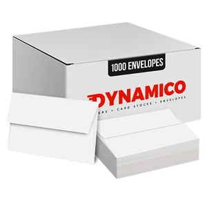 Sobres A de invitación con solapa cuadrada blanca - 1000 por paquete - Imagen 1 de 8