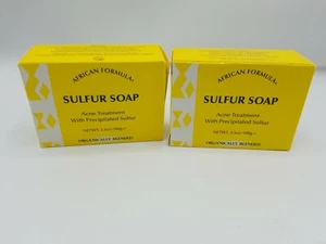 2X Sulfur Soap Acne Treatment Facial Soap. African Formula , 3.5oz - Picture 1 of 2