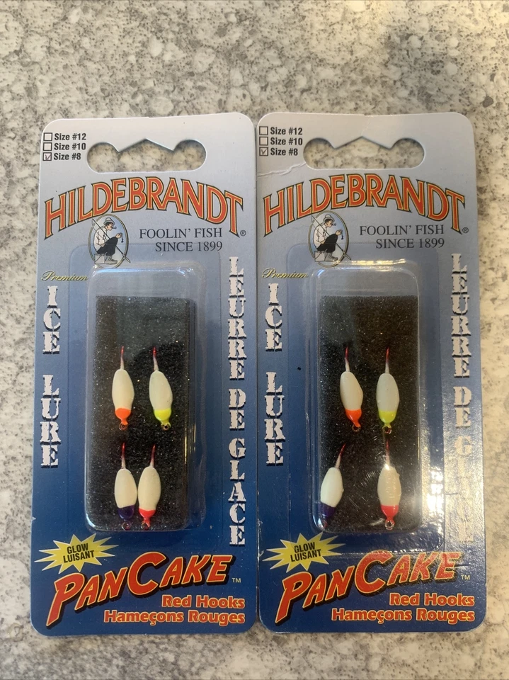 2 paquetes 8 piezas en total Hildebrandt Glow Pan Cake plantillas de pesca en hielo tamaño #8 Foto 1 de 1