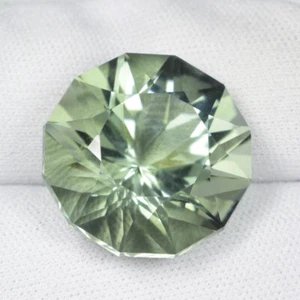 26,26 ct SCHÖNER GLÄNZENDER CREME-GRÜNER NATÜRLICHER AMETHYST RUND siehe Vdo 3452 BCL - Bild 1 von 3