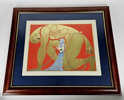 Erte Samson and Delilah LIMITED EDITION 203/300 Serigraph Print SIGNED Art Deco - Image 1 of 4