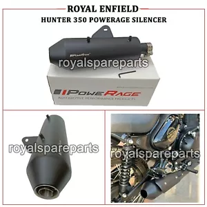 Adapté Pour Royal Enfield Hunter 350 Powerage Ss Échappement Silencieux, Mat - Photo 1/7
