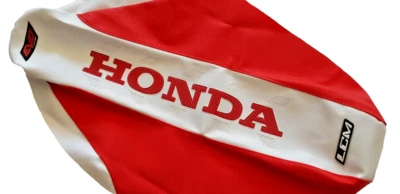 Funda de asiento ultra agarre para Honda CRF450R CRF 450 2002-2008 rojo blanco envío rápido 🌎 Foto 1 de 4