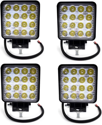 Faro Da Lavoro, 48W 12V/24V Luci off Road IP68 Impermeabile 6000K Spot Luce Di P - Immagine 1 di 4