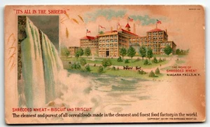 Schredderd Weizen Werbung ungeteilte Rückseite Postkarte Niagarafälle NY UNP c1911 - Bild 1 von 2