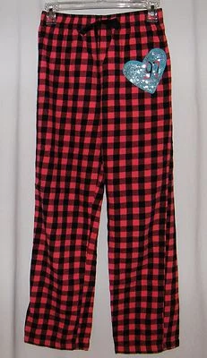 Total Girl Lounge/Pijama Pantalones Ropa de Dormir Rojo/Negro Cuadros/Corazón Niño XL  Foto 1 de 4