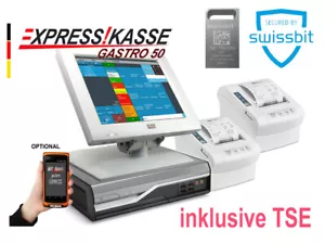 mit TSE GASTRO KASSE mit Touchscreen + 2 x Bondrucker bis 50 Tische USED - Bild 1 von 5