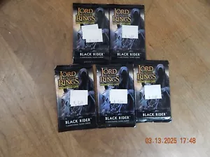 LOTR Lord of the Rings CCG TCG Black Rider Booster Pack x5 CCG Decipher Sealed - Picture 1 of 2