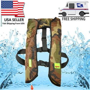 New Premium 33G Manual Inflate Inflatable PFD Survival Buoyancy Life Jacket Vest - Picture 1 of 17