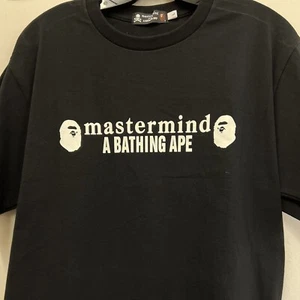 Bape x Mastermind Japan Tee T-Shirt Black Sz L Large 2016 A Bathing Ape MMJ - Picture 1 of 9