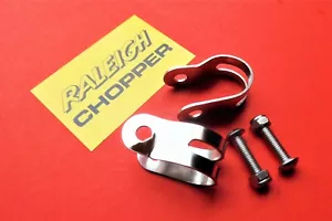 RALEIGH CHOPPER MK3 - NUEVO ACERO INOXIDABLE BARRA SISSY / ABRAZADERAS INFERIORES MONTAJE EN RACK x 2 - Imagen 1 de 4