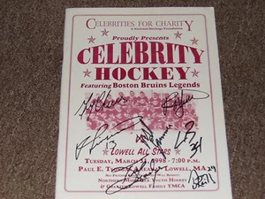 Boston Bruins Alumni Program Autographed by Seven Players JSA Authenticated - Picture 1 of 1