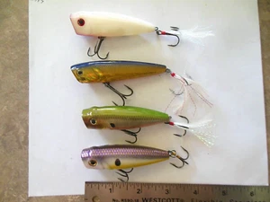 Lot of 4 XPS SURFACE POPPERS-2 HOOK- NEW/NO BOX 3" - 3 1/4" - Picture 1 of 3