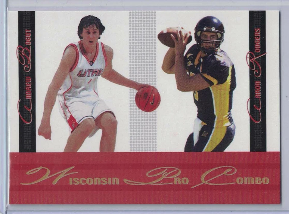 2005 SAGE LIMITED EDITION COMBO #C2 AARON RODGERS/ANDREW BOGUT Foto 1 de 1