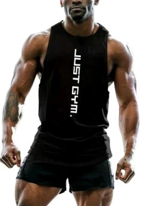 Camiseta sin mangas transpirable negra Just Gym talla Meduim nueva en caja - Imagen 1 de 11