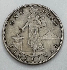 One Peso Filipinas 1909 - Picture 1 of 2