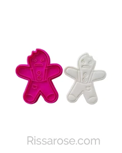 Ginger Bread Cookie Cutter Stamp head bite horror - Picture 1 of 1