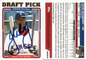 John Mayberry Jr. Signed 2005 Topps Updates & Highlights #UH314  Texas Rangers