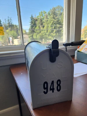 The Solar Group Gray Mailbox 19” X 6.5” X 8.75” Preowned - Image 1 of 4