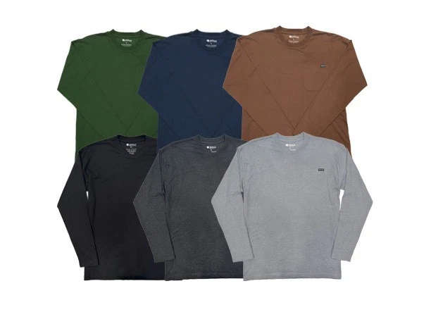 Camiseta de bolsillo Buffalo Outdoors® Workwear para hombre de peso pesado manga larga Foto 1 de 1