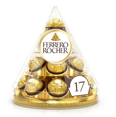 Ferrero Rocher 17 Piece Pyramid Tree 212g Gift Box Chocolates Hazelnut Exp 04/26 - Image 1 of 4