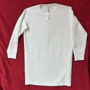 Spanx Air Essentials Long Sleeve Whitge Knit Shift Dress with Pockets Size M - Picture 1 of 8