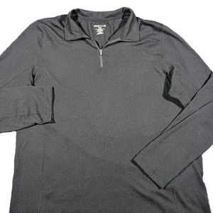 Swiss Tech Men's XL Pullover Long Sleeve Black Knit Shirt 1/4 Zip - Picture 1 of 7