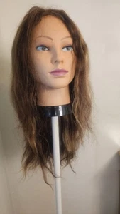 High Quality Top 22" Brown With Ombre Highligh 150% Virgin Human Hair Lace Wig - Picture 1 of 23