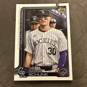2025 Topps Series 1 Aaron Schunk RC Golden Mirror SSP #196 Colorado Rockies - Picture 1 of 2