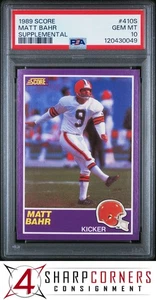 1989 SCORE SUPPLEMENTAL #410S MATT BAHR BROWNS PSA 10 - Picture 1 of 3