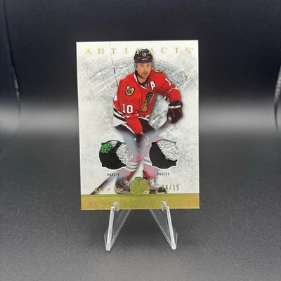 12-13 UD Upper Deck Artifacts Patrick Sharp /15 3 CLE Dual Jerseys Blackhawks - Image 1 of 2