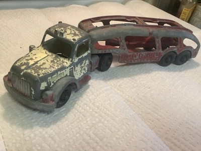 TRANSPORTADOR DE CAMIÓN DE JUGUETE HUBLEY/¡PARA RESTAURACIÓN/SÓLIDO!-$49,99 ¡ENVÍO GRATUITO!! Foto 1 de 4