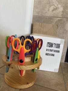 KRAFT  EDGERS  SCISSORS  - Set of 12 w/ Wooden Caddy  12 Creative Edge Styles✂️ - Picture 1 of 15