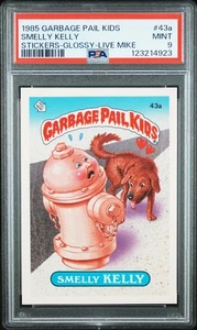 1985 Garbage Pail Kids Series 2 OS2 43a SMELLY KELLY Glossy Live Mike Back PSA 9 - Picture 1 of 2