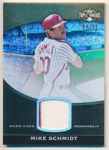 MIKE SCHMIDT 2011 TOPPS TRIPLE THREADS UNITY PHILLIES RELIC JERSEY PATCH #12/27 - Picture 1 of 2