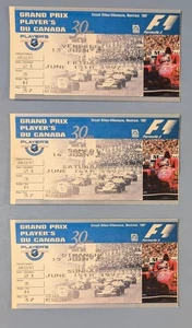 Set of 3 - 1997 F1 Grand Prix Player's du Canada Montreal Tickets June 13-15 - Picture 1 of 2
