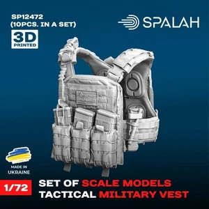Set of scale models Tactical military vest 10pcs Scale 1:72 Spalah SP12472 - Picture 1 of 3