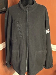 Tyndale FR Jacket Mens 2XL Black Flame Resistant Arc Rating Full Zip Fleece USA - Picture 1 of 7