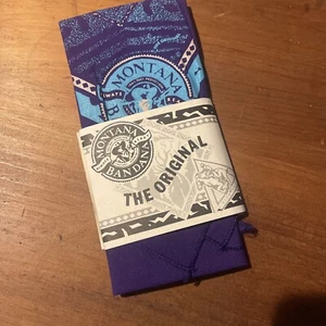 Montana Bandana The Original Maybe I Was Born in Montana Protezione Polvere Viola - Foto 1 di 9