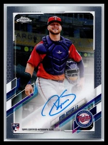 2021 Topps Chrome Rookie Autograph RA-RJ Ryan Jeffers Twins RC Auto - Picture 1 of 2