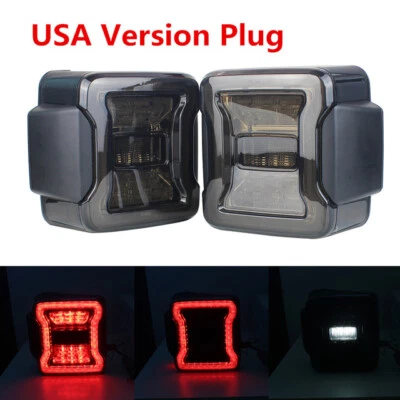 Luces traseras ahumadas para Jeep Wrangler JK 2007 2008-2017 luces de giro de freno Foto 1 de 4