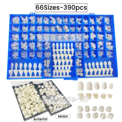 66Size Temporary Crowns Dental Crown Mold Guides Premolar Molar Anterior Cuspid