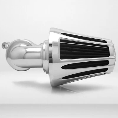Chrome Cone Air Cleaner Filters for Harley XL883L/Iron 883/48/XL1200X (1991+) Foto 1 de 4