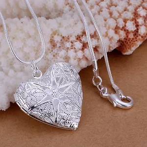 beste 925 Silber Liebe Dame Schmuck Mode Frauen Hochzeit Herz Charms Halskette - Bild 1 von 2