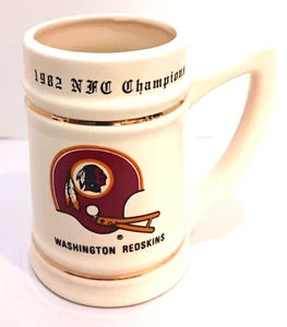 Super Bowl XVII 1982 Champions Washington Redskins Ceramic Stein Mug 6” Tall VTG - Picture 1 of 6
